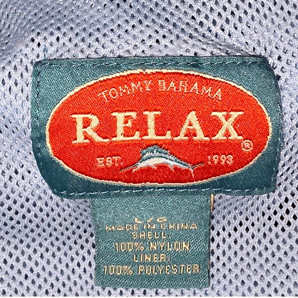 Tommy Bahama Swim Trunks Mens Size Large Olive Green Relax Cargo Mesh Liner Good